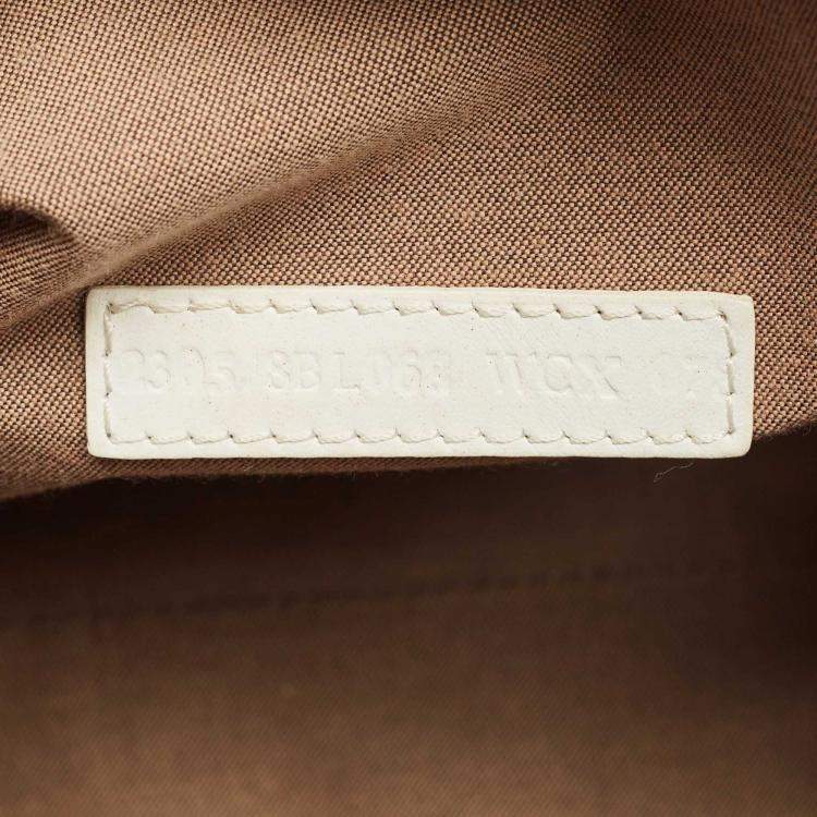 Pre Owned Fendi White/Beige Zucchino Rubber and Fabric Small Forever Boston Bag