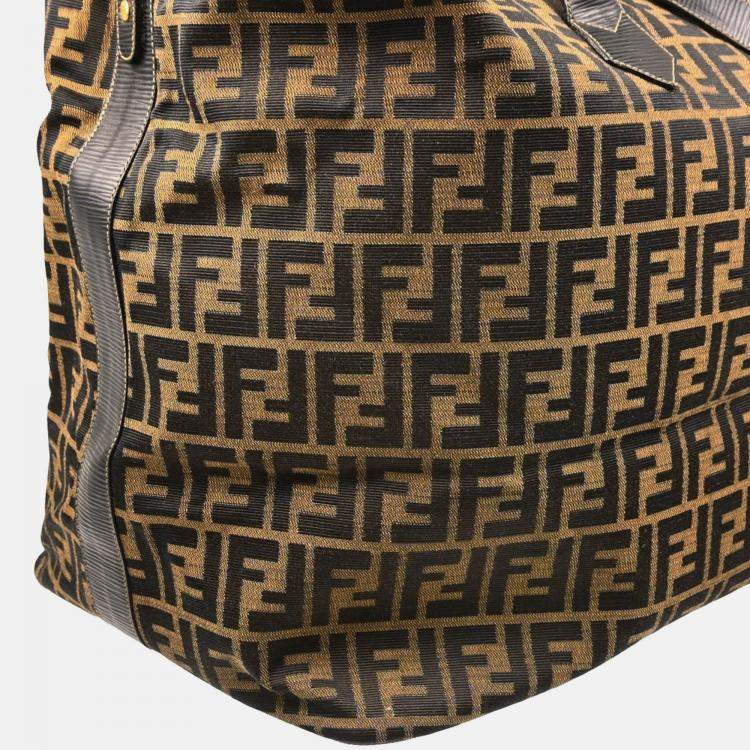 Pre Owned Fendi Brown Zucca Canvas Tote Bag