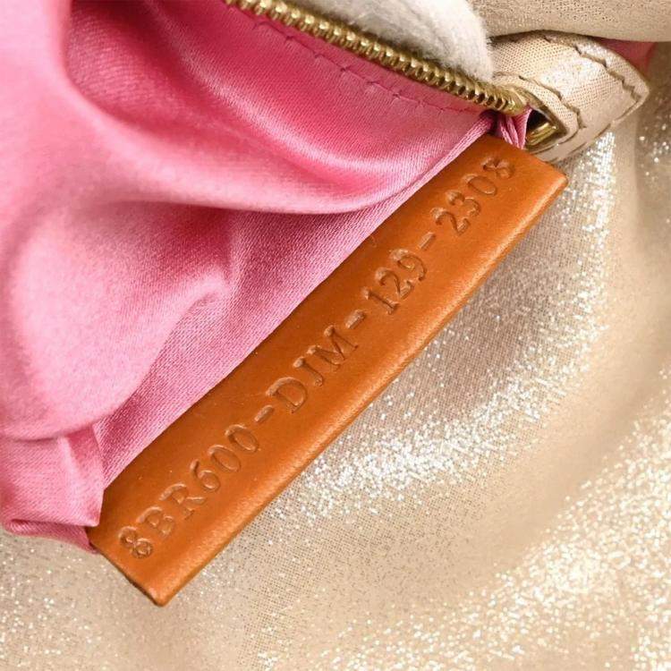 Pre Owned Fendi Baguette Metallic Leather Handbag