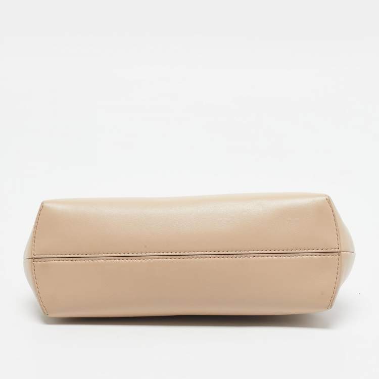 Pre Owned Fendi Beige Leather Small First Shoulder Bag