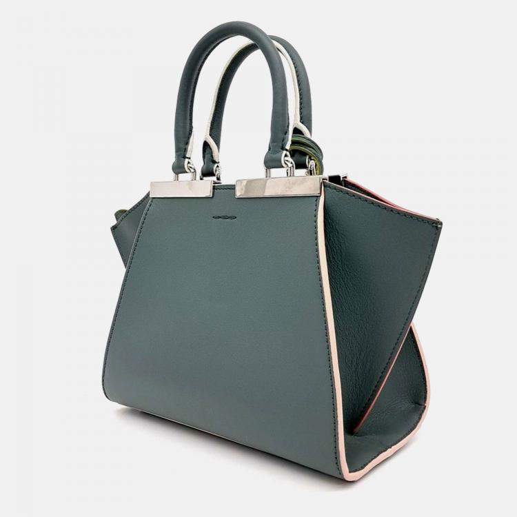 Pre Owned Fendi Green Leather Toijour Mini Bag