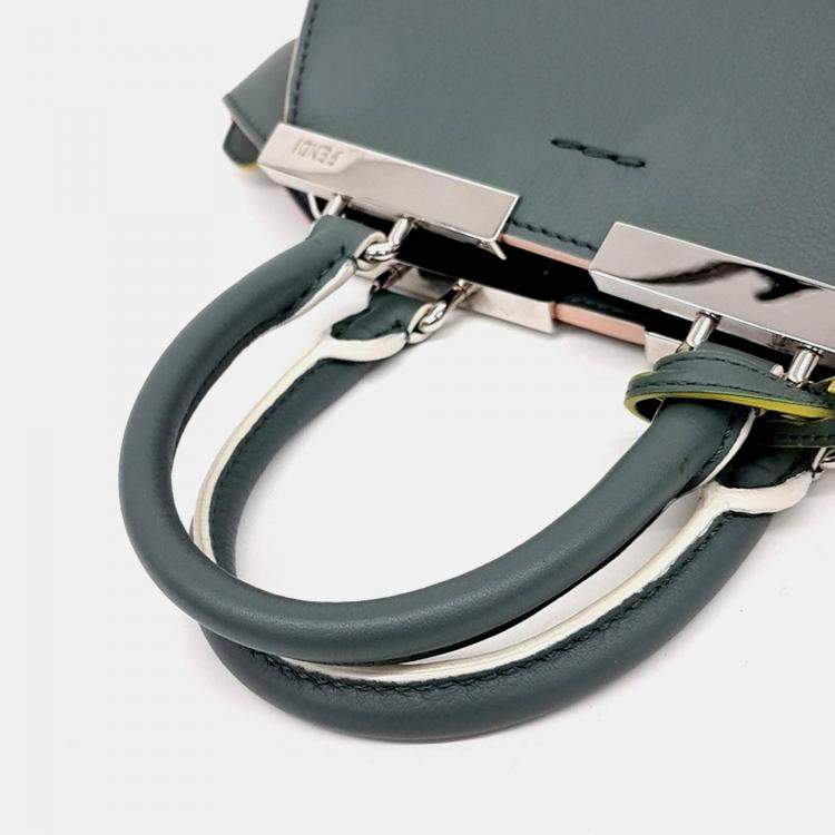 Pre Owned Fendi Green Leather Toijour Mini Bag