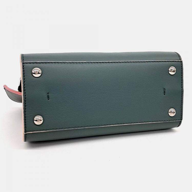 Pre Owned Fendi Green Leather Toijour Mini Bag