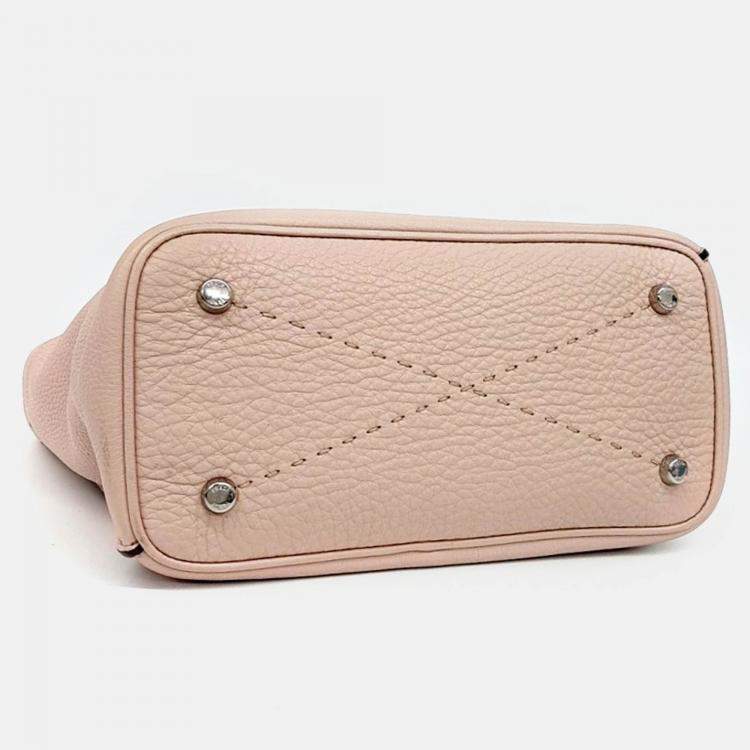 Pre Owned Fendi Pink Leather Selleria Anna Bag