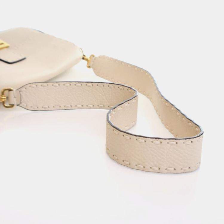 Pre Owned Fendi Roma Selleria Cuoio Calfskin Baguette Bag