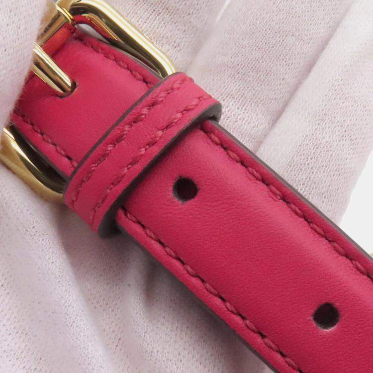 Pre Owned Fendi Peekaboo Small Pink Leather Tote Bag