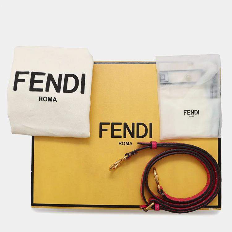 Pre Owned Fendi Selleria Peekaboo 2wayBag Pink Leather Size Mini
