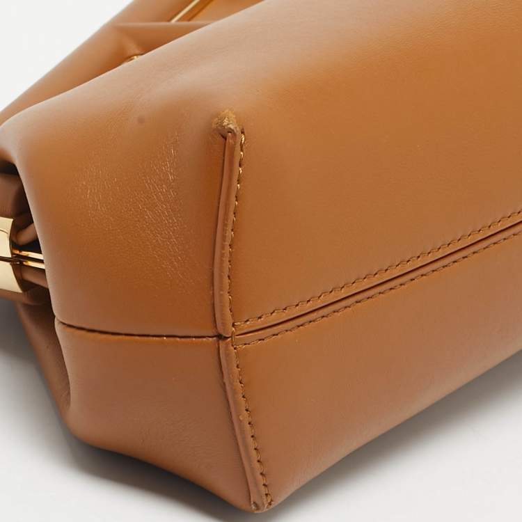 Pre Owned Fendi Brown Leather Small First Shoulder Bag