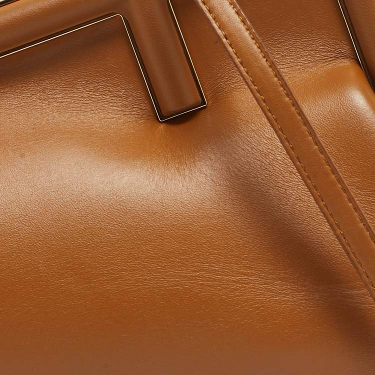 Pre Owned Fendi Brown Leather Small First Shoulder Bag