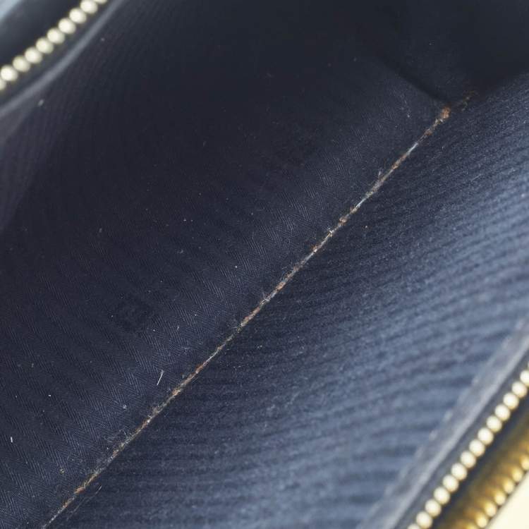 Pre Owned Fendi Black Leather Small Demi Jour Top Handle Bag
