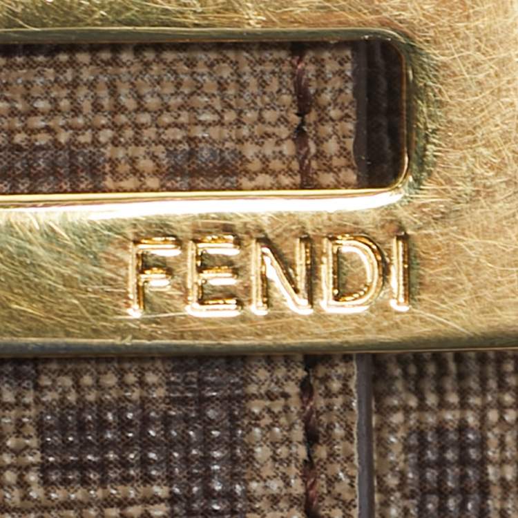 Pre Owned Fendi Brown Zuchinno Coated Canvas Forever Flap Continental Wallet
