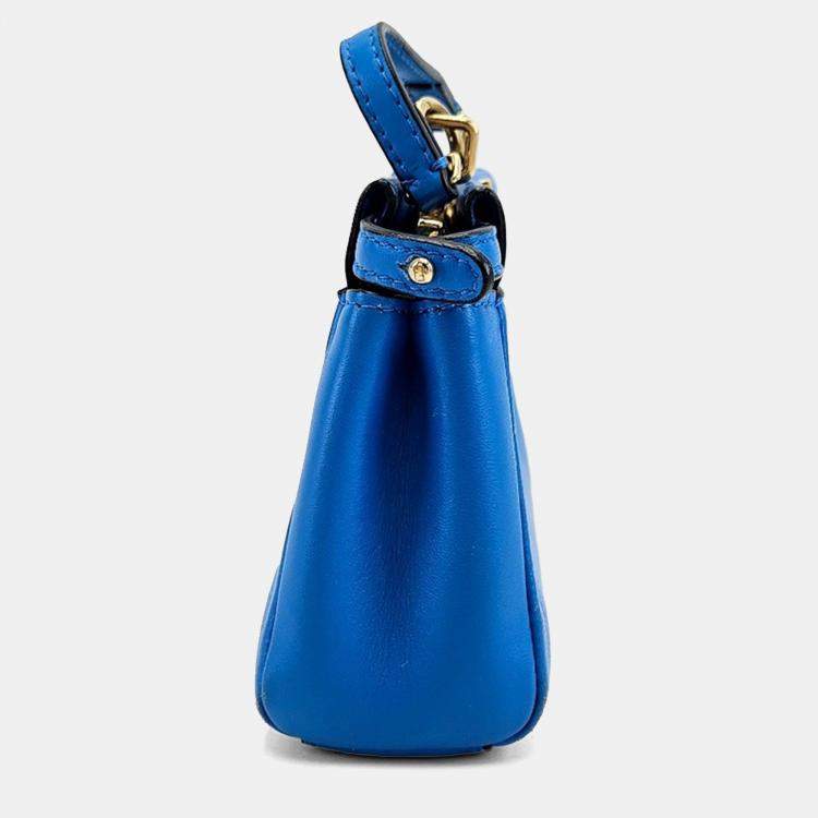 Pre Owned Fendi Nappa Leather Micro Peekaboo Bag
