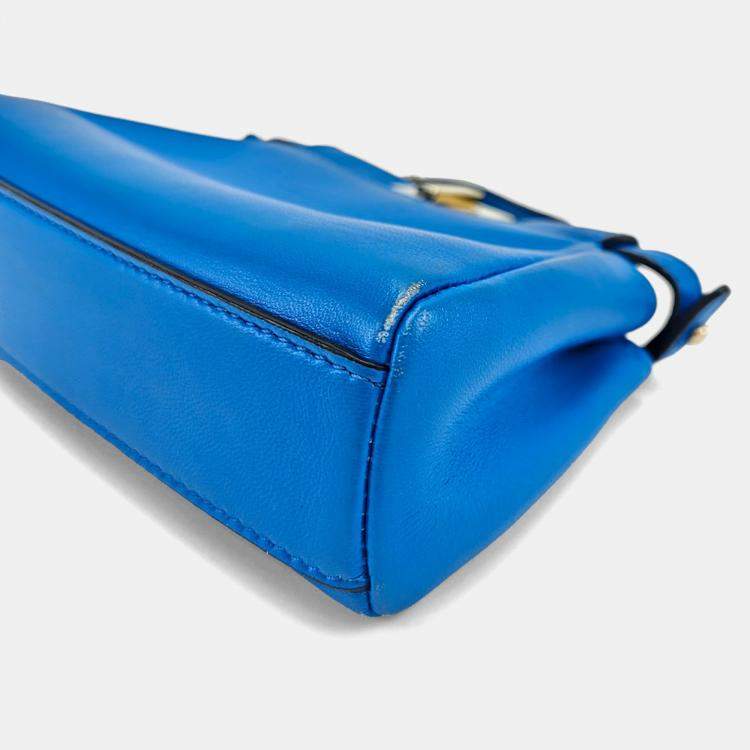 Pre Owned Fendi Nappa Leather Micro Peekaboo Bag