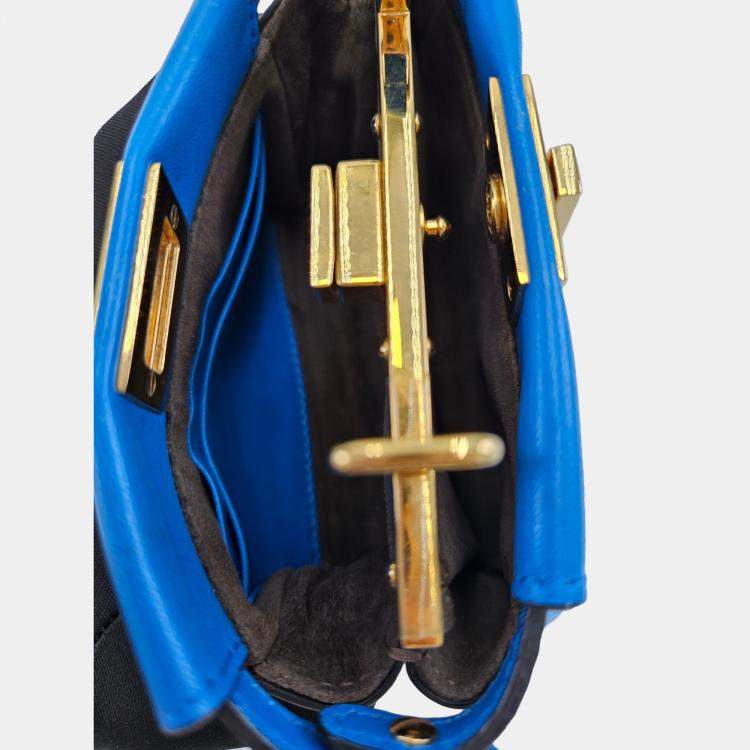 Pre Owned Fendi Nappa Leather Micro Peekaboo Bag