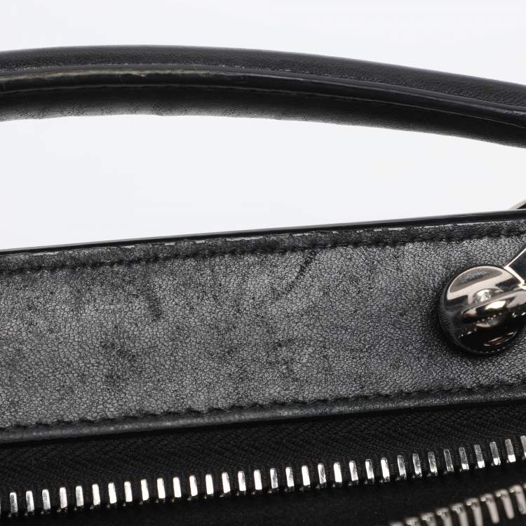 Pre Owned Fendi Black Quilted Leather Dotcom Click Shoulder Bag