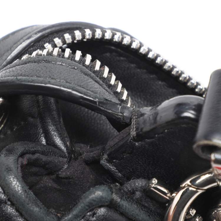 Pre Owned Fendi Black Quilted Leather Dotcom Click Shoulder Bag