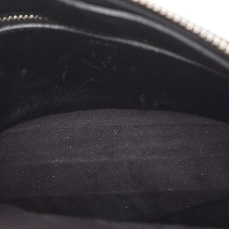 Pre Owned Fendi Black Quilted Leather Dotcom Click Shoulder Bag