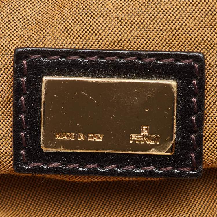 Pre Owned Fendi Tobacco Zucca Canvas and Leather Chef Hobo