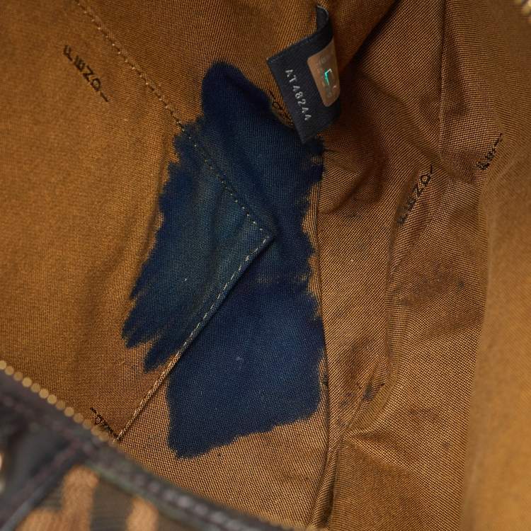 Pre Owned Fendi Tobacco Zucca Canvas and Leather Chef Hobo