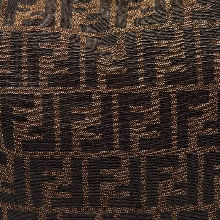 Pre Owned Fendi Tobacco Zucca Canvas and Leather Chef Hobo