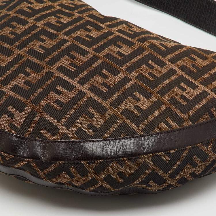 Pre Owned Fendi Tobacco Zucca Canvas and Leather Chef Hobo