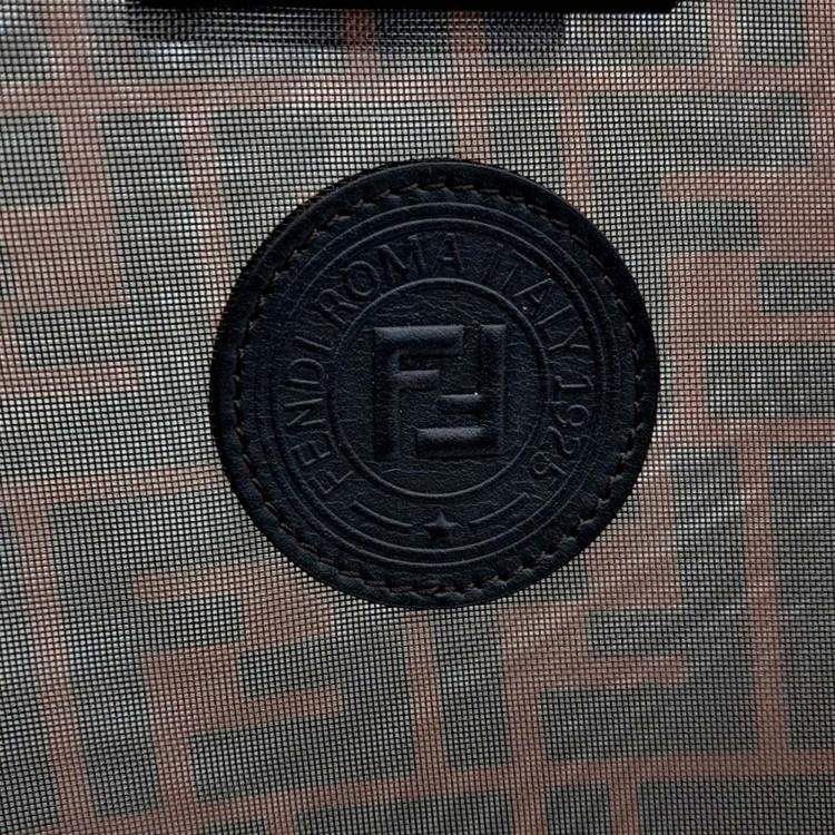 Pre Owned Fendi Brown Mesh Peekaboo Cover