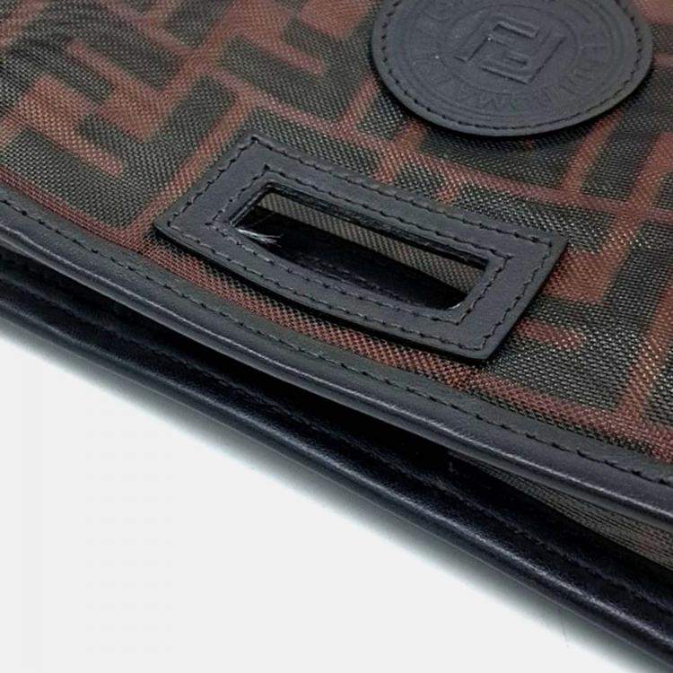 Pre Owned Fendi Brown Mesh Peekaboo Cover