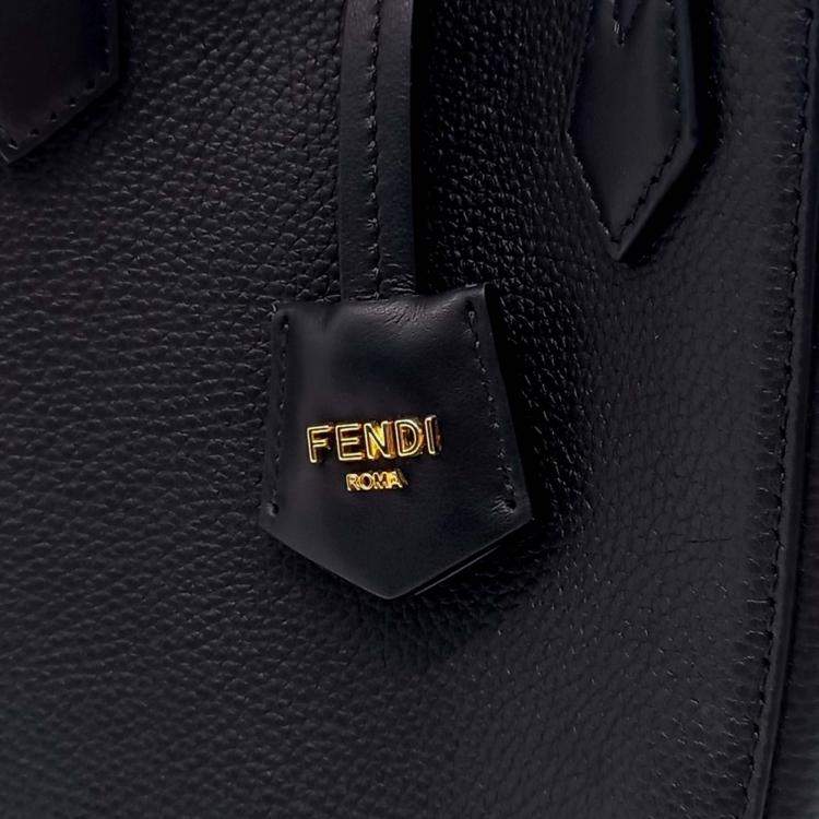 Pre Owned Fendi Black Leather Origami Mini Bag
