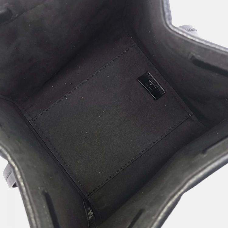 Pre Owned Fendi Black Leather Origami Mini Bag