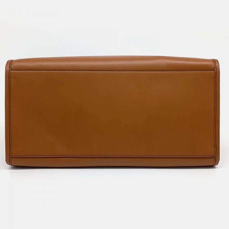 Pre Owned Fendi Brown Leather Sunshine Large Bag