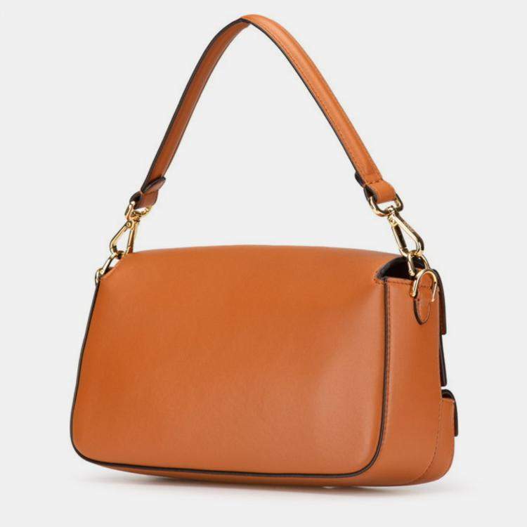 Pre Owned Fendi Baguette Brown Leather Shoulder Bag