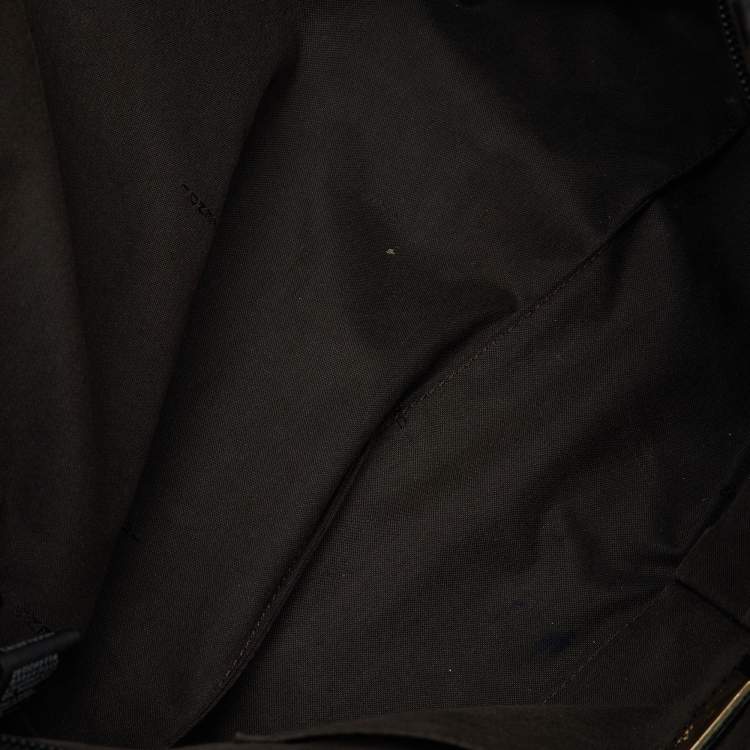 Pre Owned Fendi Black Zucchino Canvas and Leather Superstar Shopper Tote