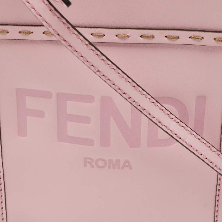 Pre Owned Fendi Light Purple Leather Mini Sunshine Crossbody Bag