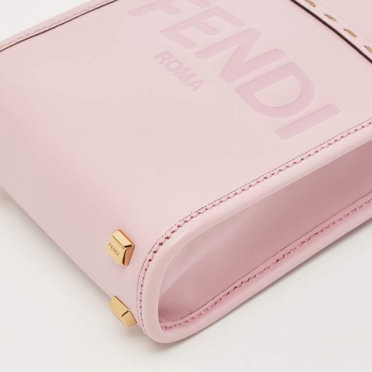Pre Owned Fendi Light Purple Leather Mini Sunshine Crossbody Bag