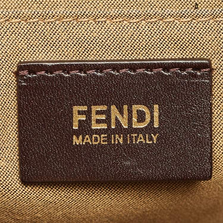 Pre Owned Fendi Tobacco Zucca Canvas and Leather Chef Tote