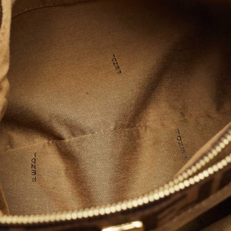 Pre Owned Fendi Tobacco Zucca Canvas and Leather Chef Tote