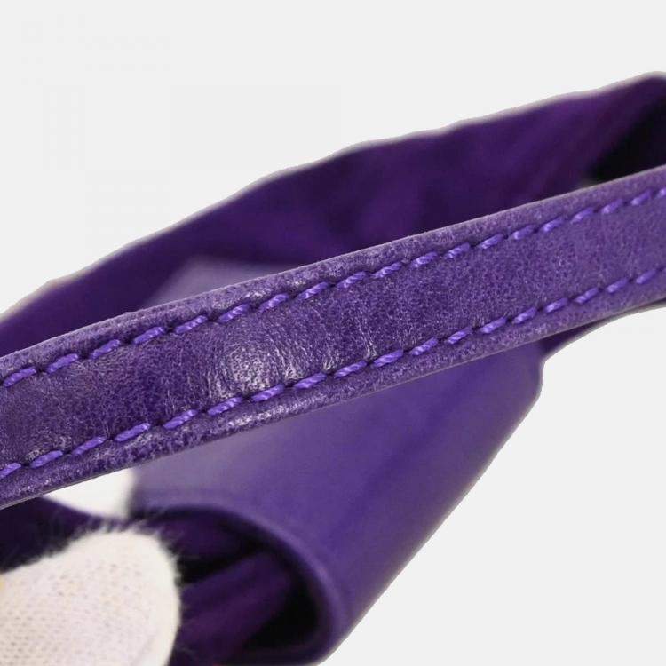 Pre Owned Fendi Mini Purple Suede Handbag