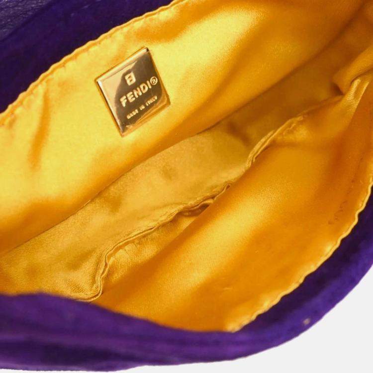 Pre Owned Fendi Mini Purple Suede Handbag