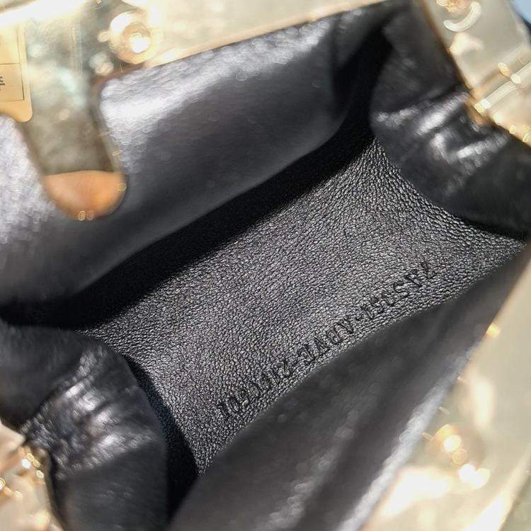 Pre Owned Fendi Nano First Black Leather Crossbody Bag