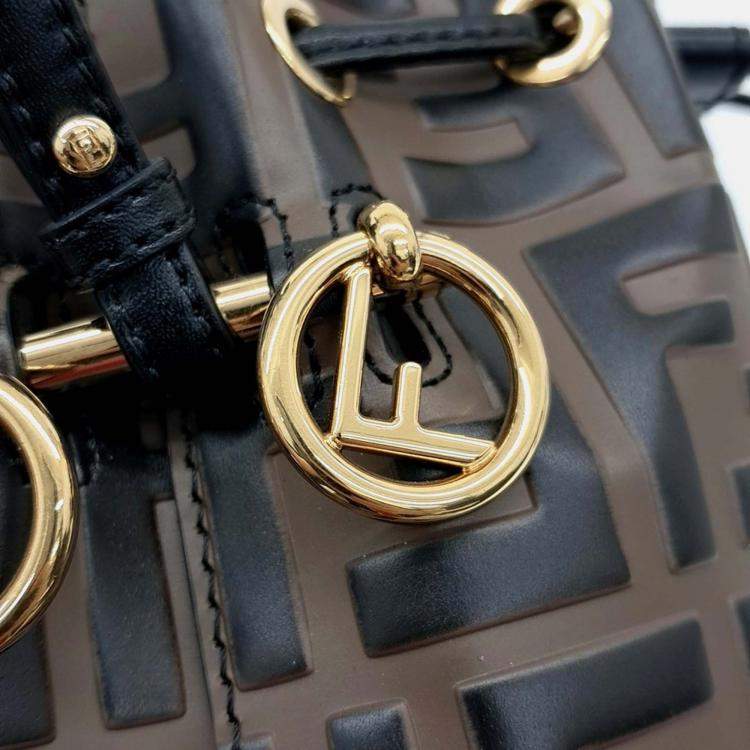 Pre Owned Fendi Montrezo Bucket Bag Mini
