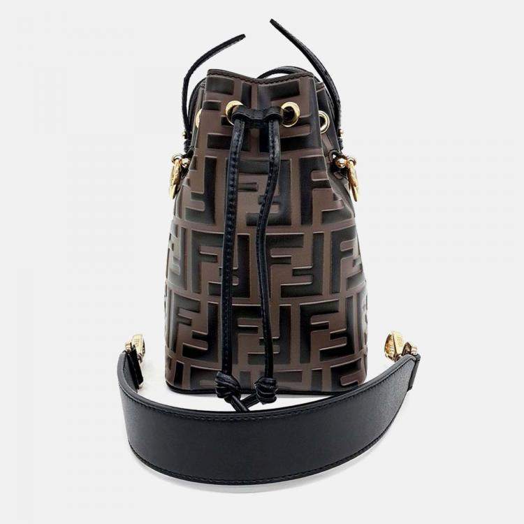 Pre Owned Fendi Montrezo Bucket Bag Mini