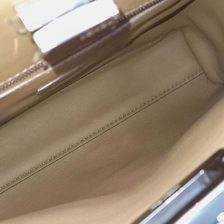 Pre Owned Fendi Blue Leather Peekaboo Essentially Mini