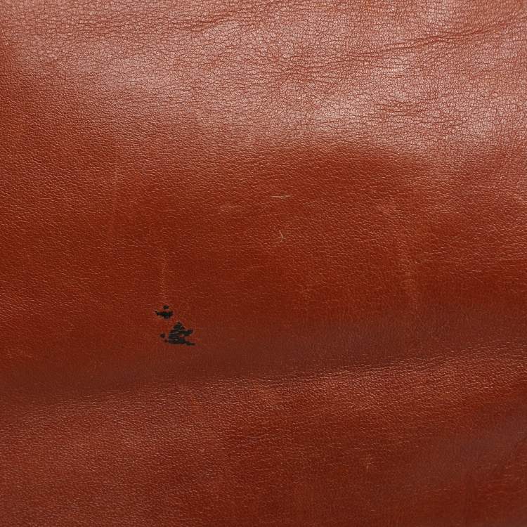 Pre Owned Fendi Brown Leather and Watersnake Detail Large Mama Forever Shoulder Bag