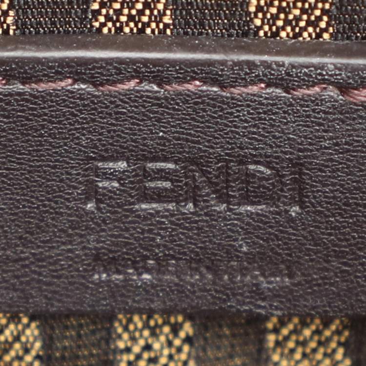 Pre Owned Fendi Brown Leather Sunshine Mini Tote