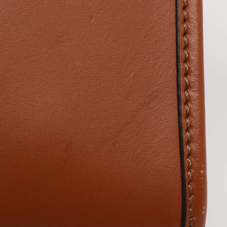Pre Owned Fendi Brown Leather Sunshine Mini Tote