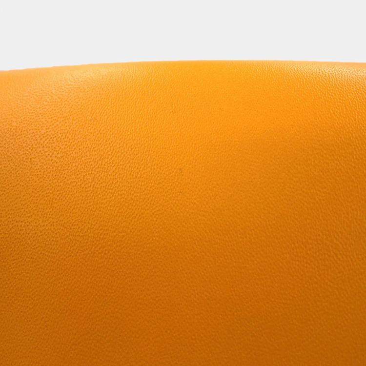 Pre Owned Fendi Moonlight Orange Leather Shoulder Bag