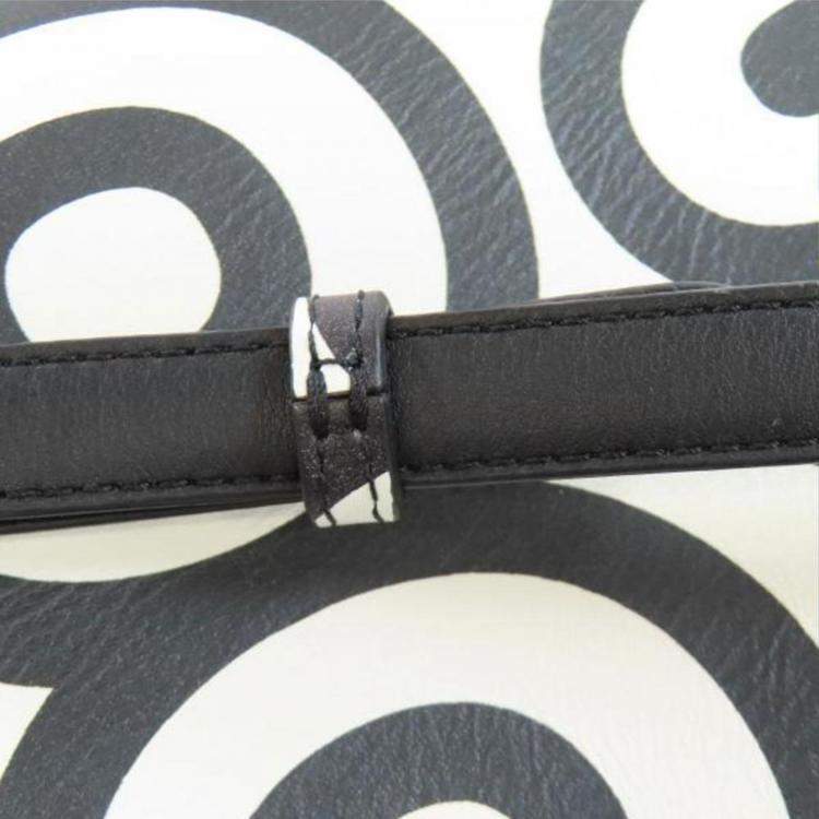Pre Owned Fendi Peekaboo Black/White Calfskin Handbag