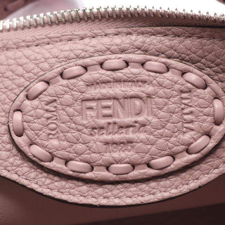 Pre Owned Fendi By The Way Soft Medium Selleria Handbag Leather  Purple