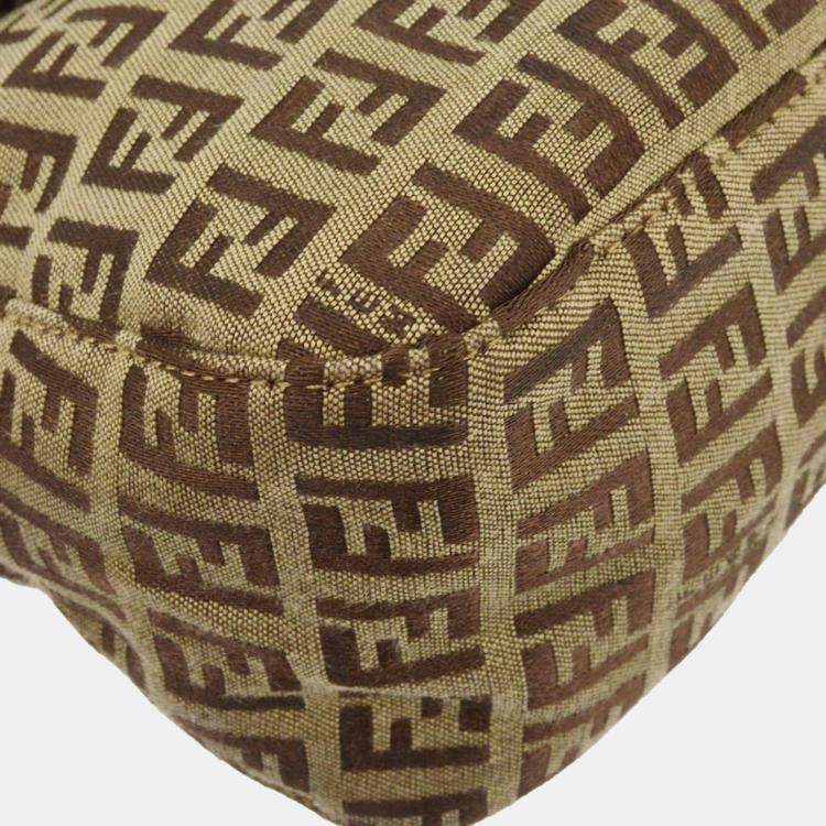 Pre Owned Fendi Brown Zucchino Handbag