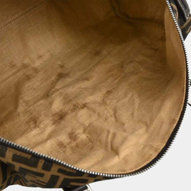 Pre Owned Fendi Brown Zucca Duffle Bag